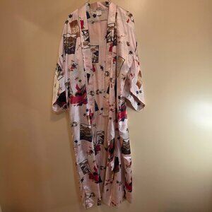 Ichiban Kimono Floral Robe with Tie o/s